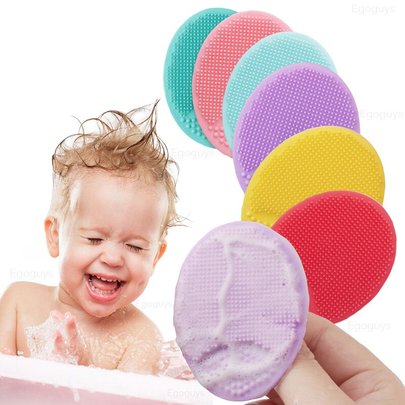 1PC Silicone Cleaning Brush Facial Brushes Baby Bath Massage Pad Face Skin Cleaner Pore Deep Cleansing Brushes Shower Scrub Tool